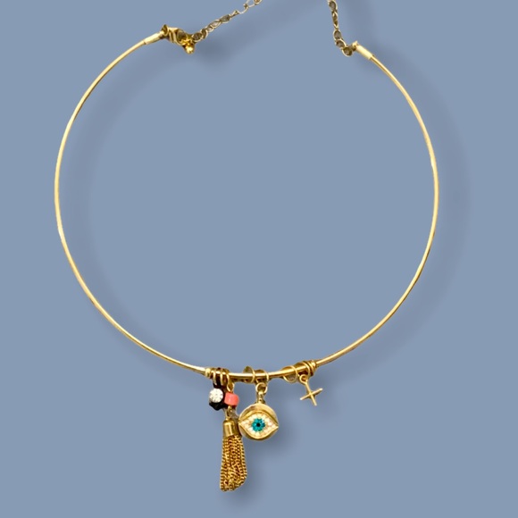 Jewelry - Gold Choker Style Charm Necklace